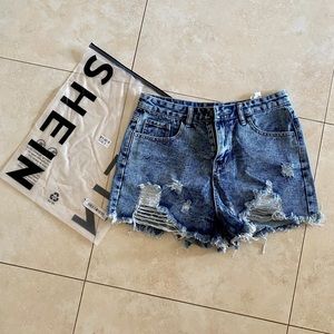 SHEIN Denim Cutoff Shorts